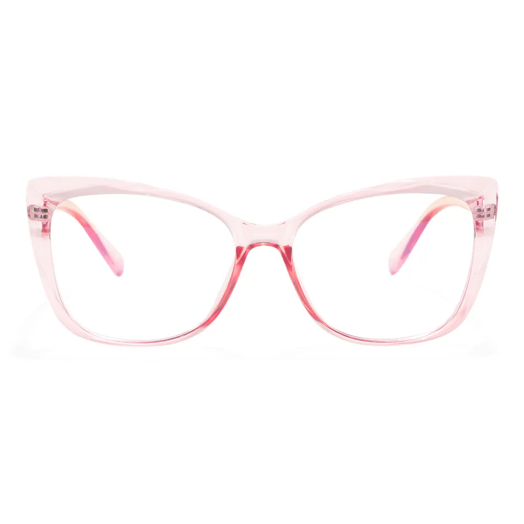 Front view of Stay cat eye pc eyeglasses CP0062209 in pink