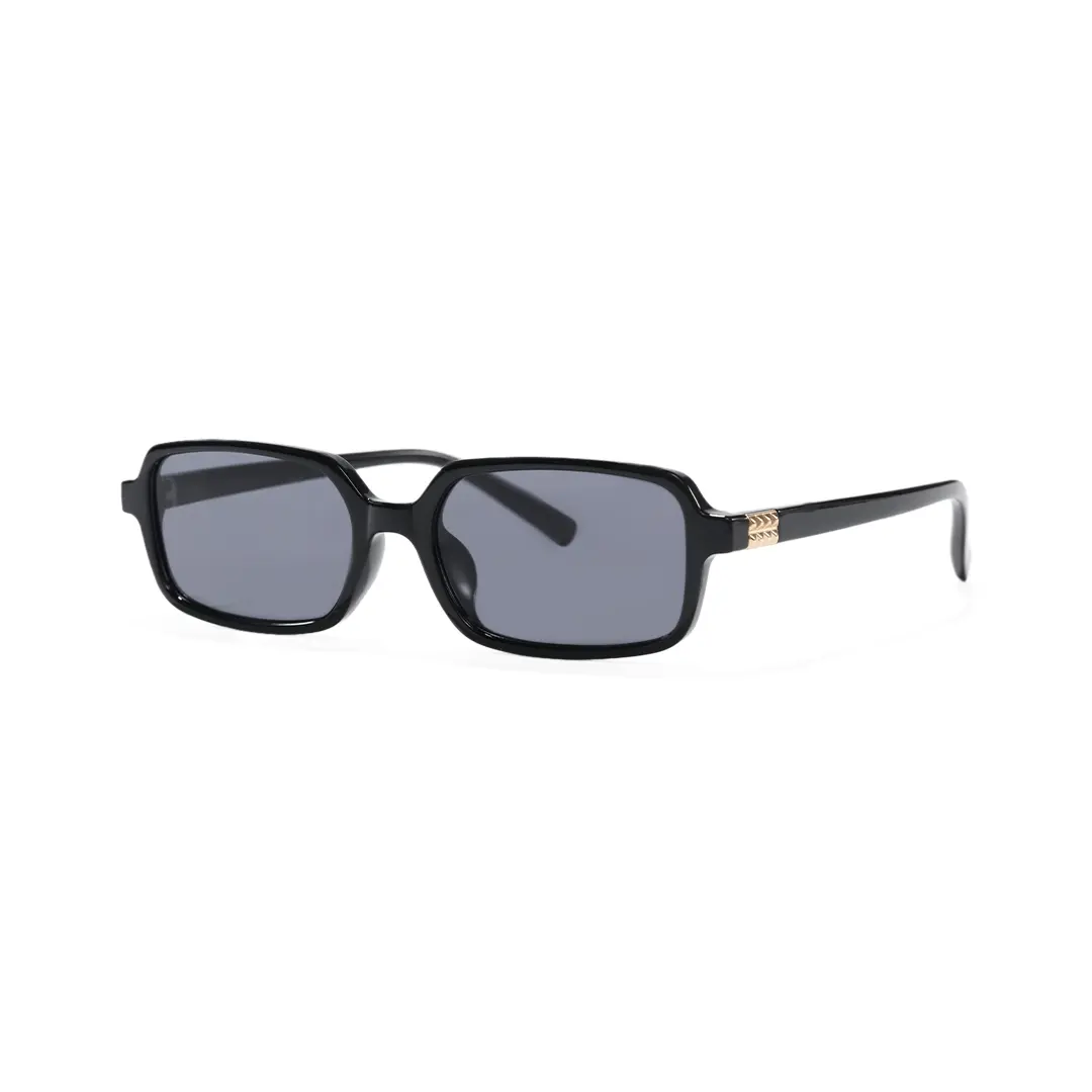 Angle view of Tamar rectangle pc sunglasses EP0172507 in black
