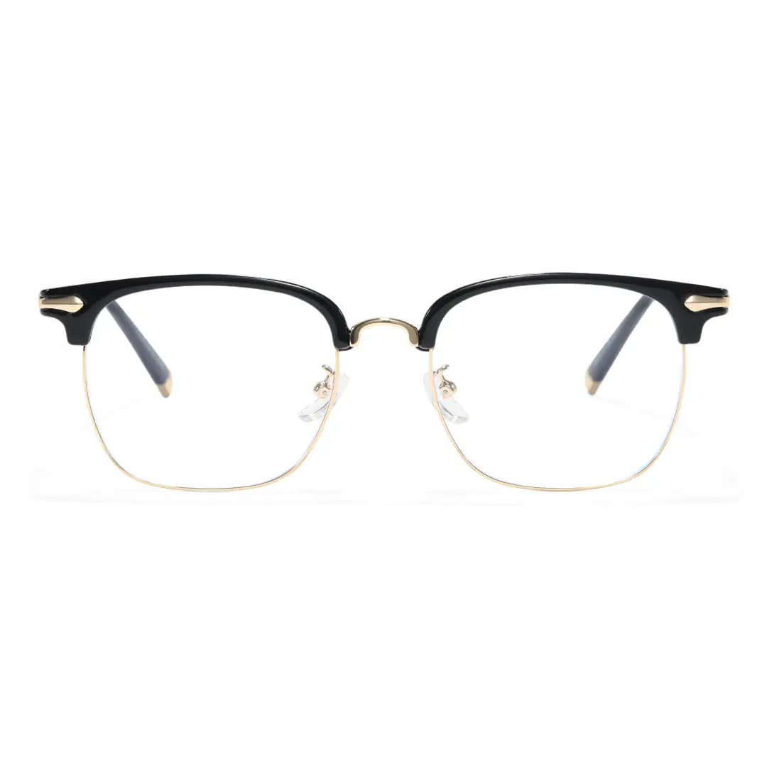 Front view of Tarian browline metal eyeglasses BX0392509 in black