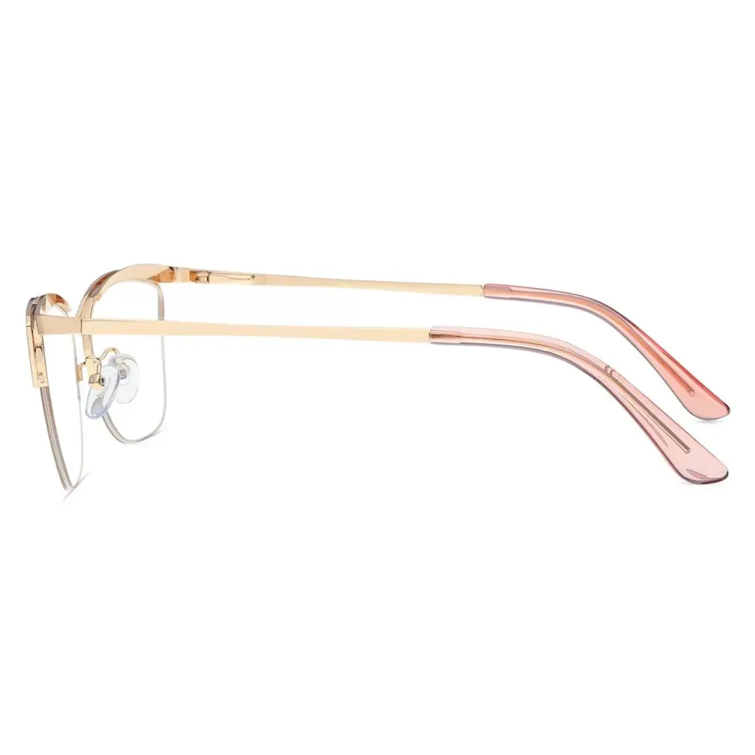 Side view of Taurus cat eye metal eyeglasses CM0022208 in pink