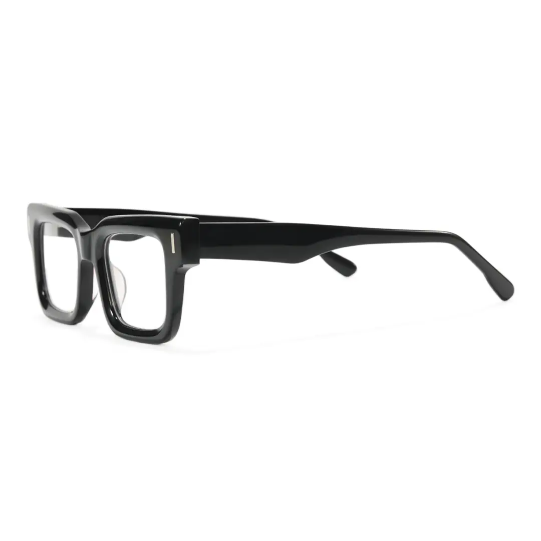 Side view of Tavi rectangle acetate eyeglasses EA0052506 in black