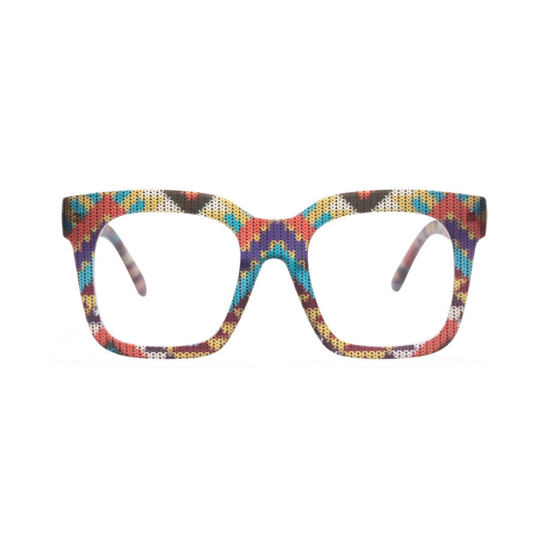 Front view of Thora square tr90 eyeglasses SR0102509 in multicolor