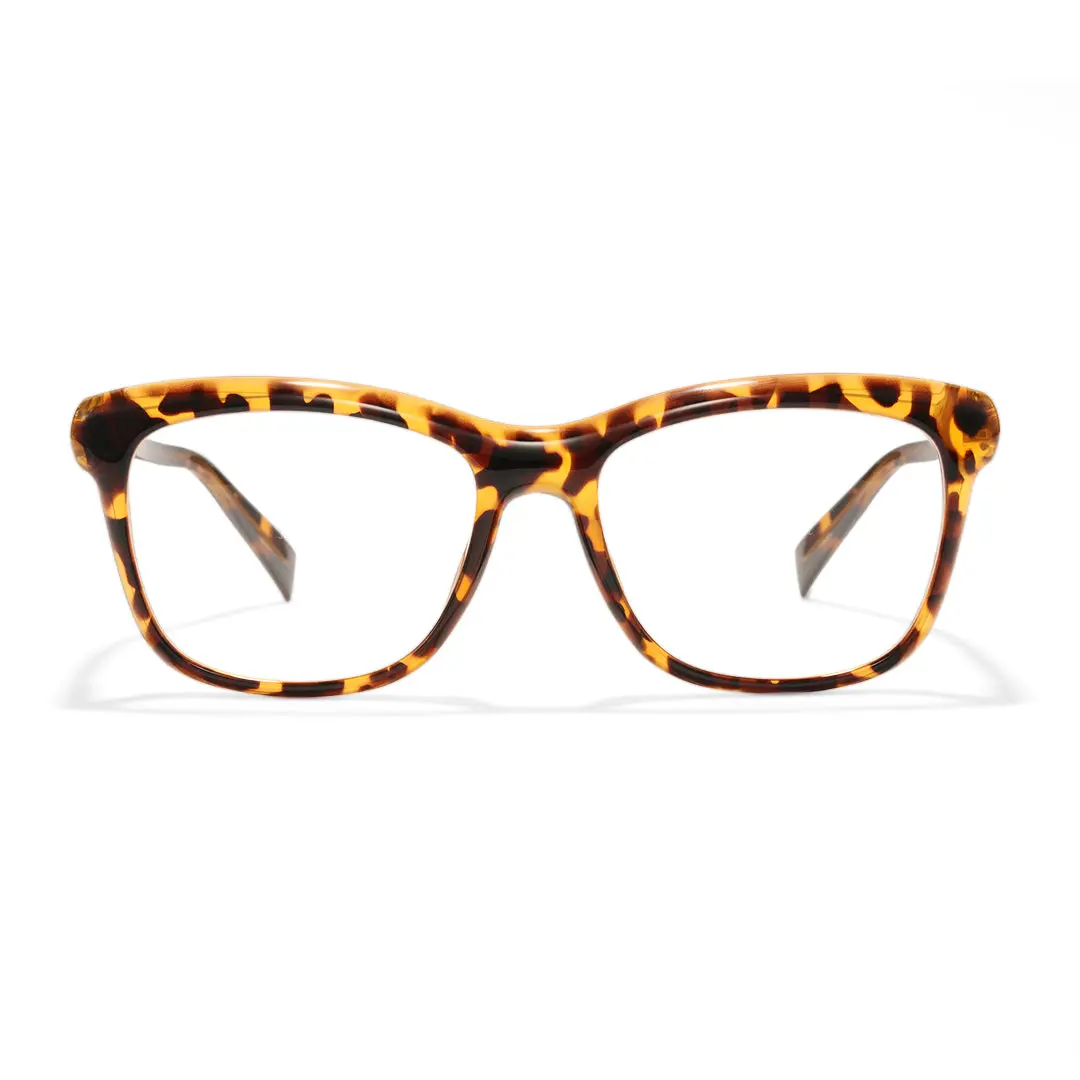 Front view of Timon rectangle tr90 eyeglasses ER0162412 in tortoise