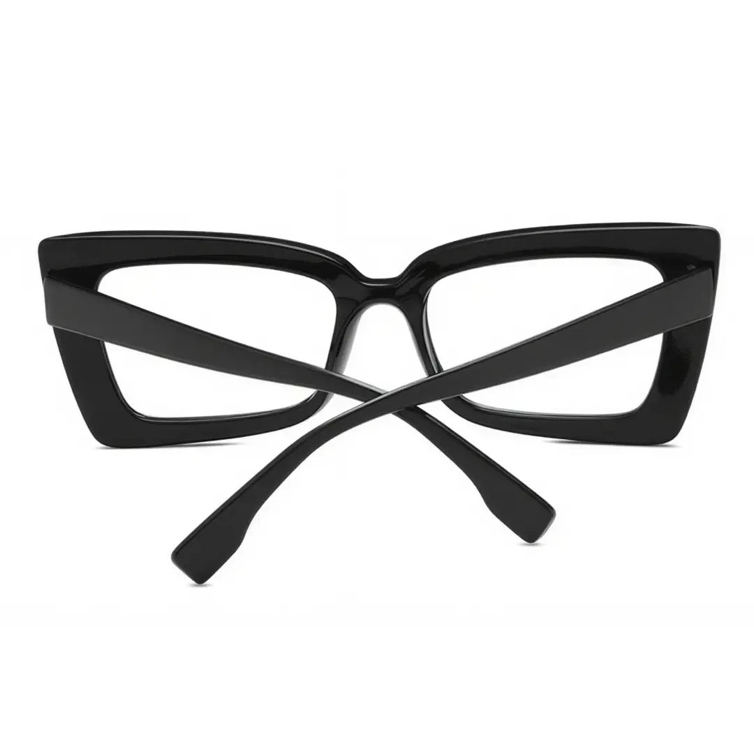 Back folded view of Tinff butterfly pc eyeglasses CP0162310 in black