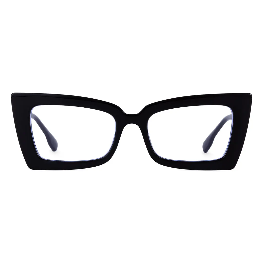 Front view of Tinff butterfly pc eyeglasses CP0162310 in black