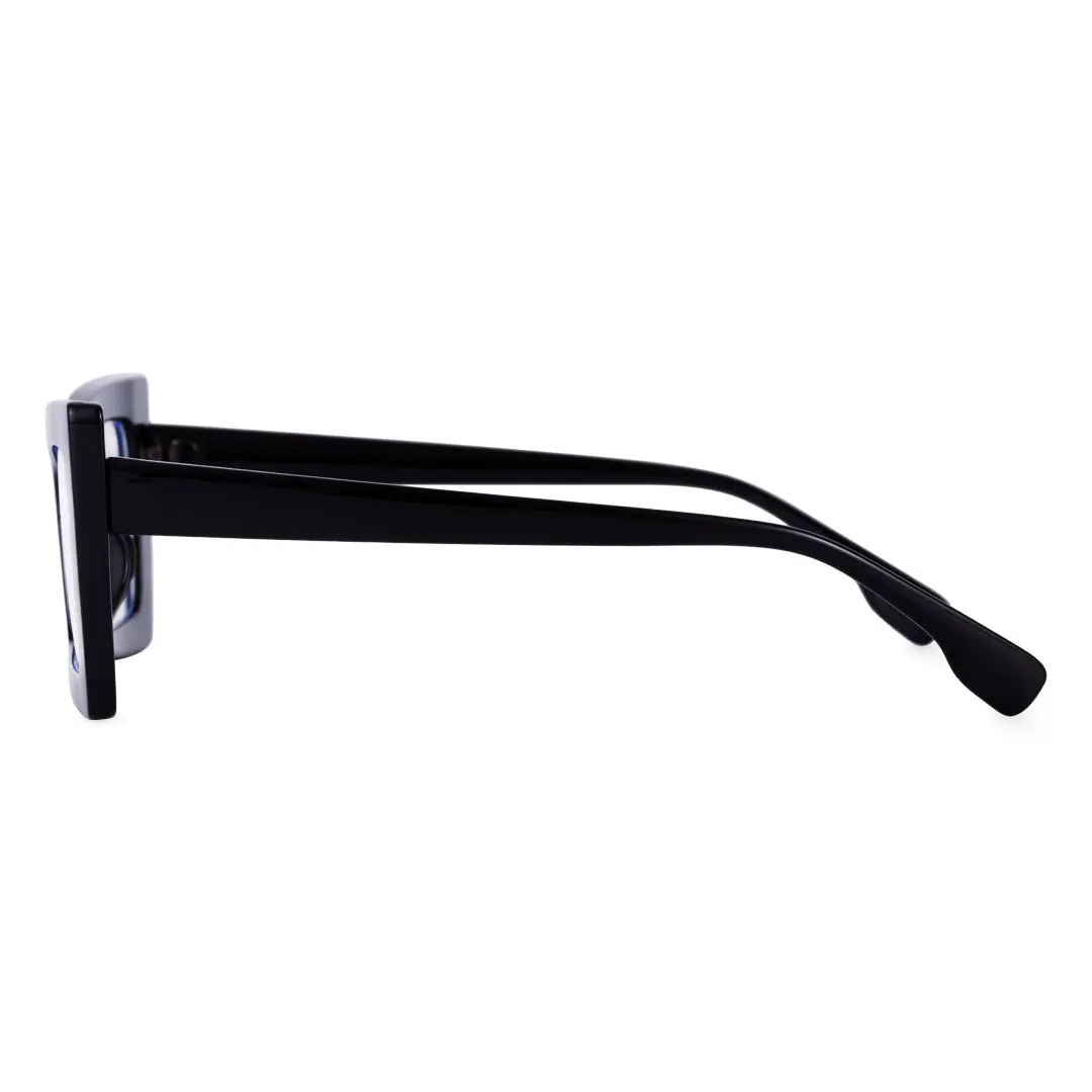 Side view of Tinff butterfly pc eyeglasses CP0162310 in black