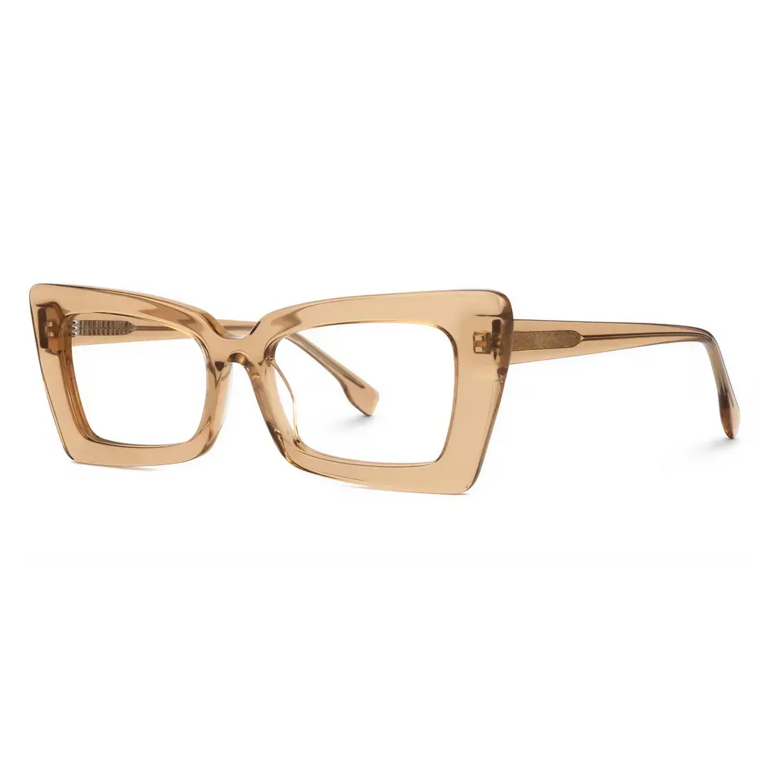 Angle view of Tinff butterfly pc eyeglasses CP0162310 in brown