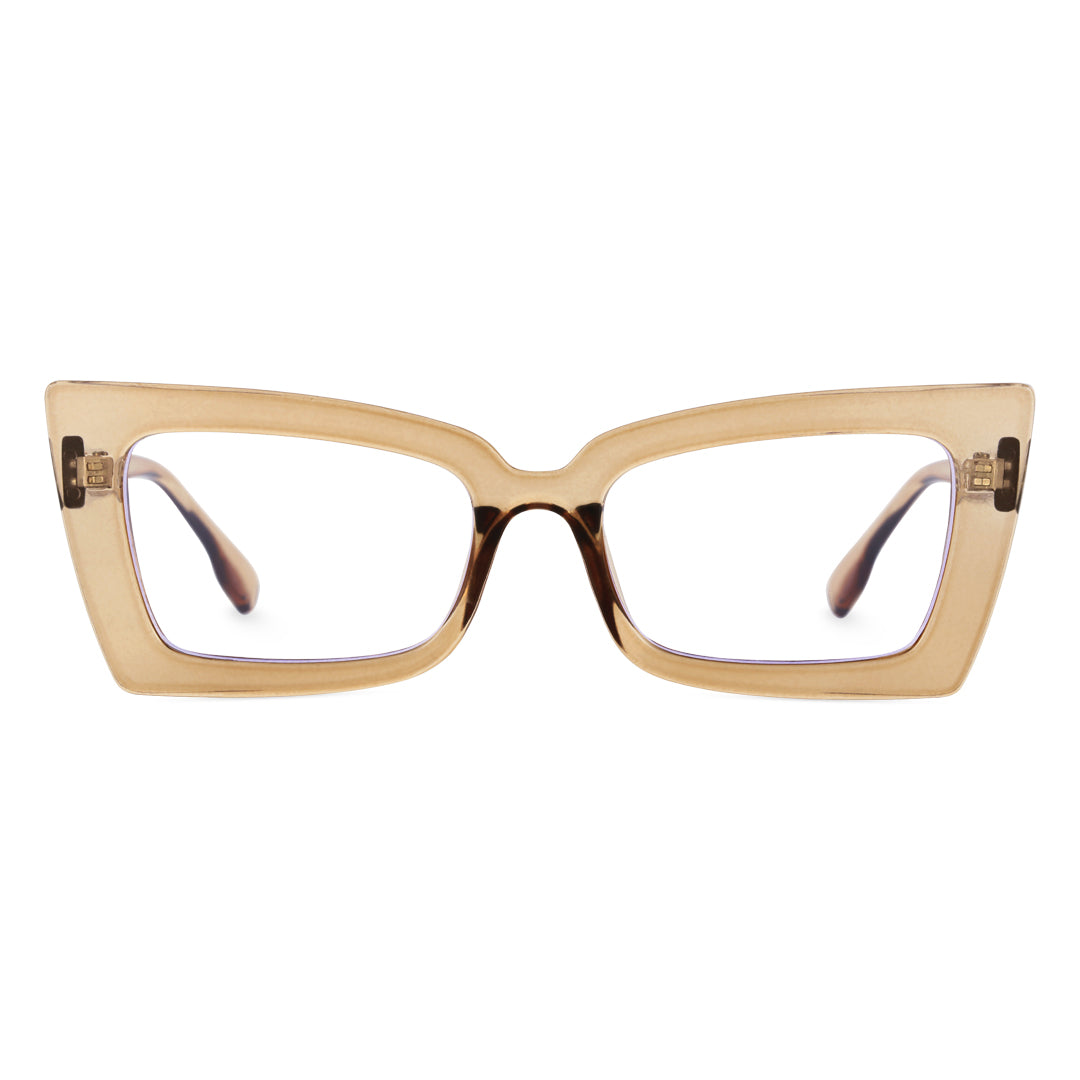 Front view of Tinff butterfly pc eyeglasses CP0162310 in brown