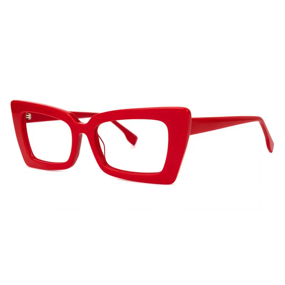 Angle view of Tinff butterfly pc eyeglasses CP0162310 in red