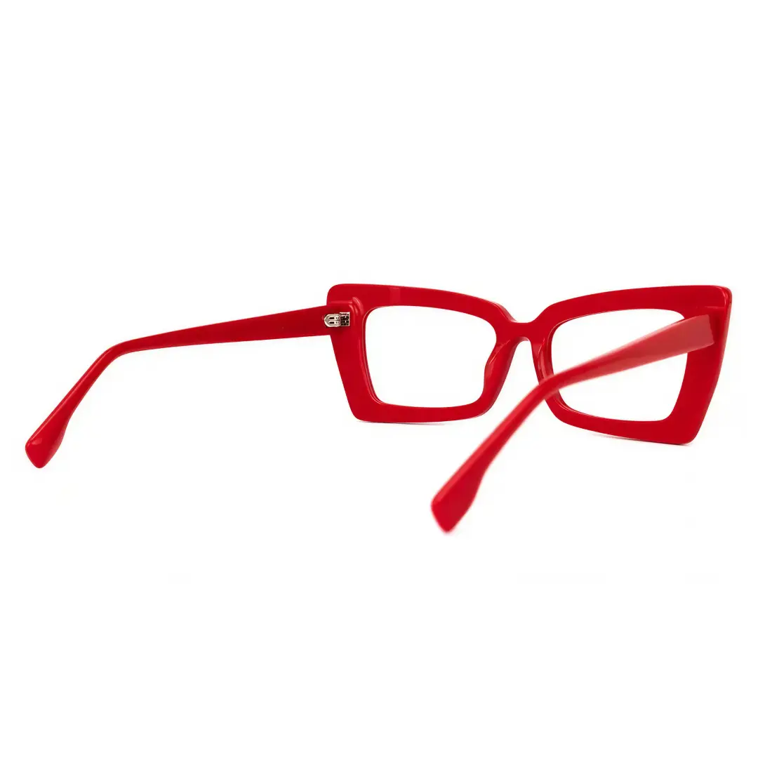 Back view of Tinff butterfly pc eyeglasses CP0162310 in red