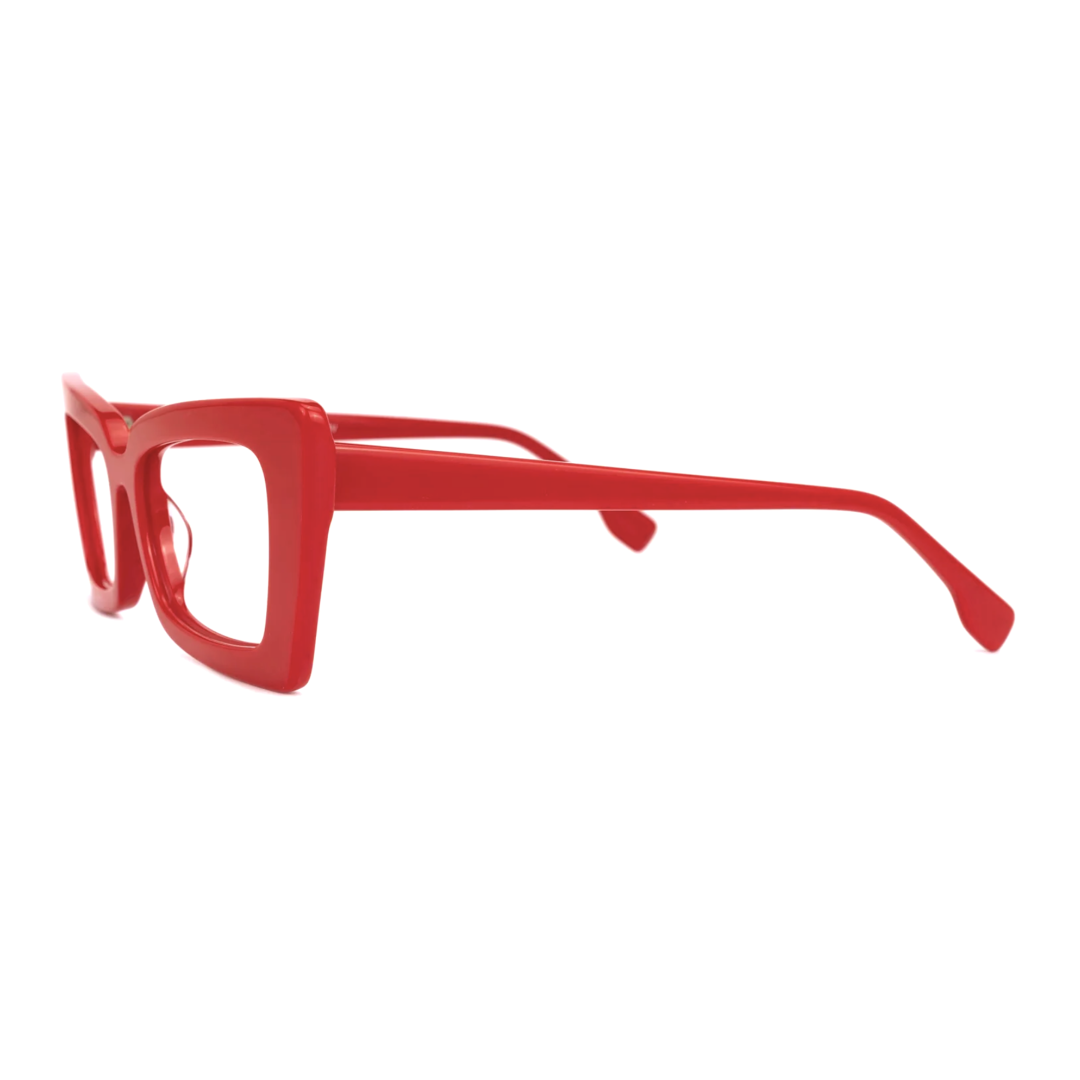Side view of Tinff butterfly pc eyeglasses CP0162310 in red