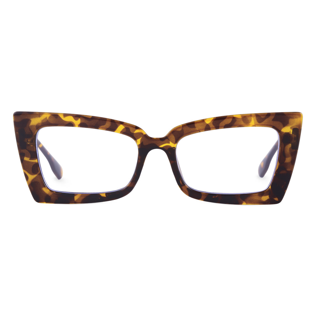 Front view of Tinff butterfly pc eyeglasses CP0162310 in tortoise