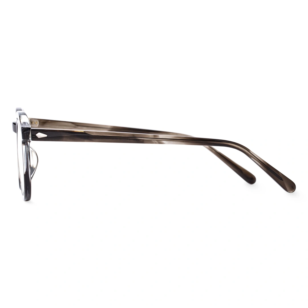 Side view of Tracy square acetate eyeglasses SA0232403 in gray