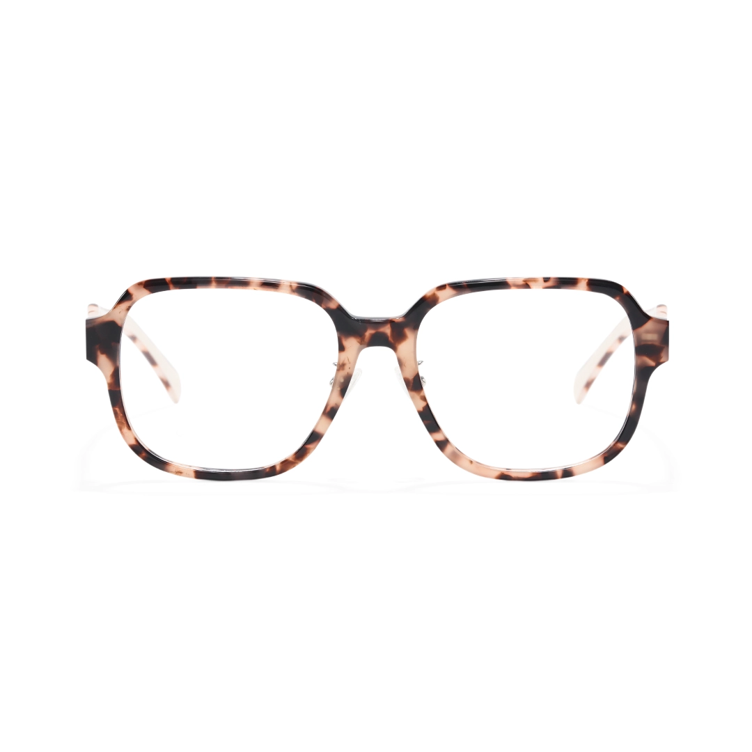 Front view of Umbria square acetate eyeglasses SA0262509 in tortoise