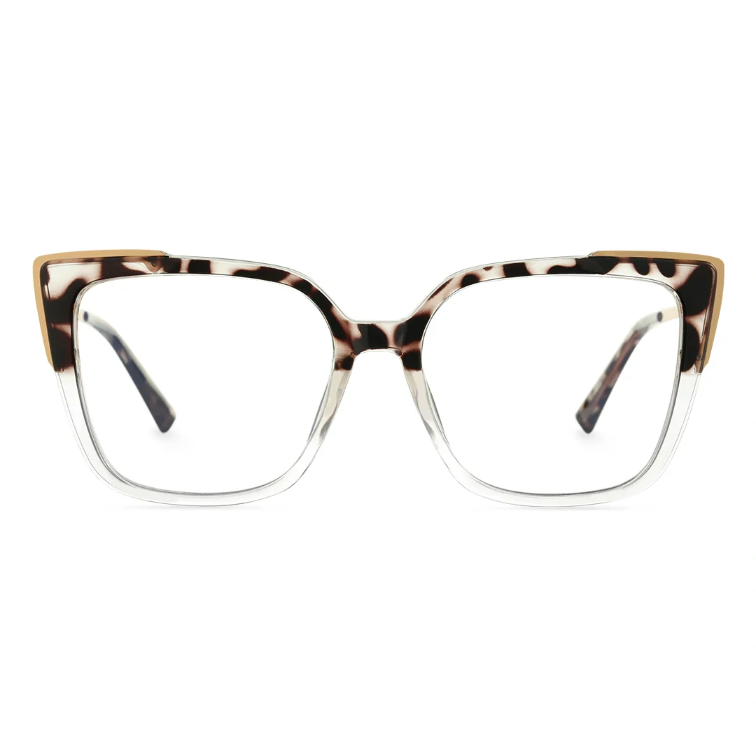 Front view of Vacas cat eye tr90 eyeglasses CR0052409 in brown tortoise