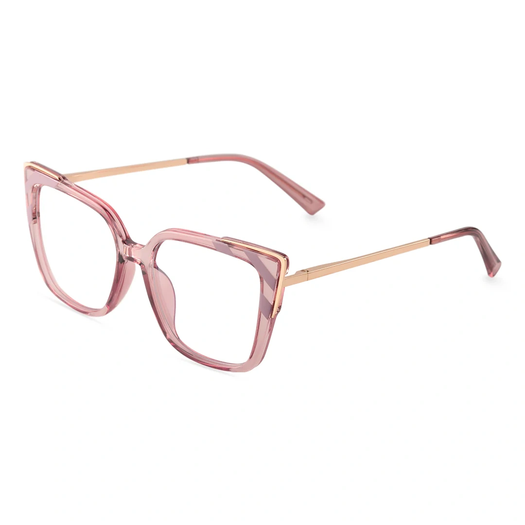 Angle view of Vacas cat eye tr90 eyeglasses CR0052409 in pink