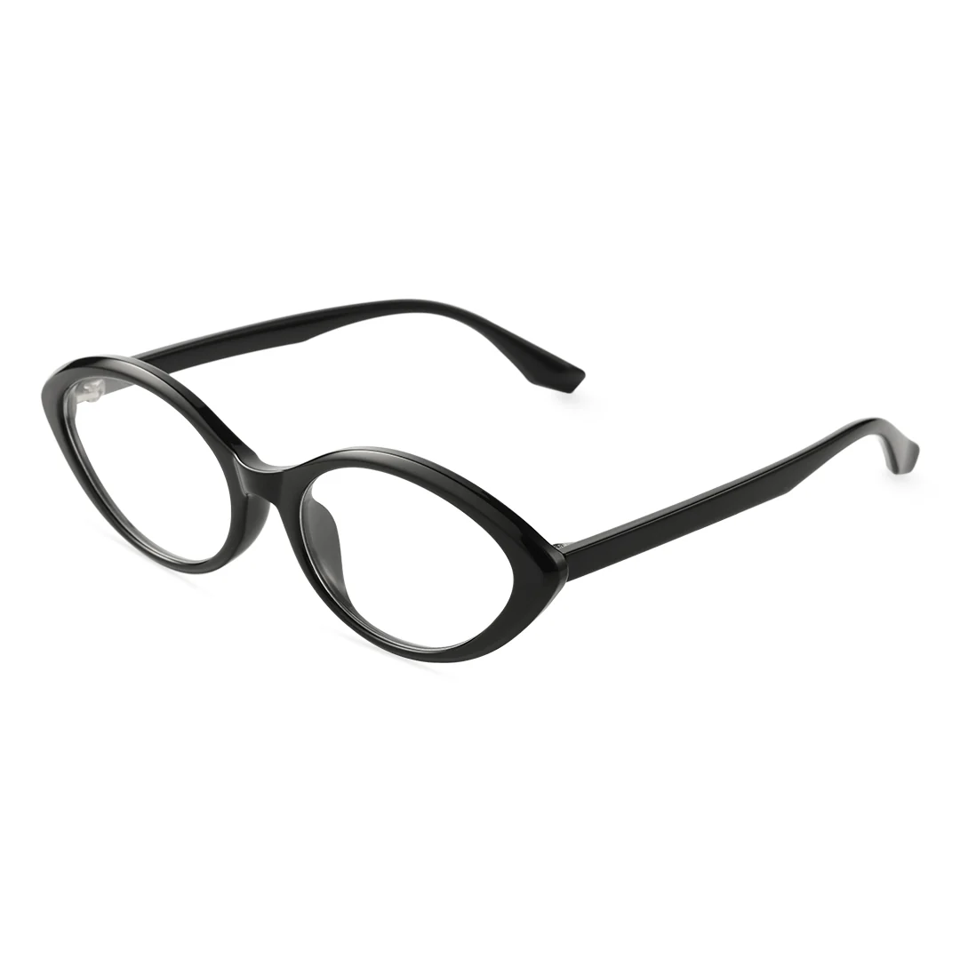 Angle view of Vaper cat eye tr90 eyeglasses CR0062409 in black