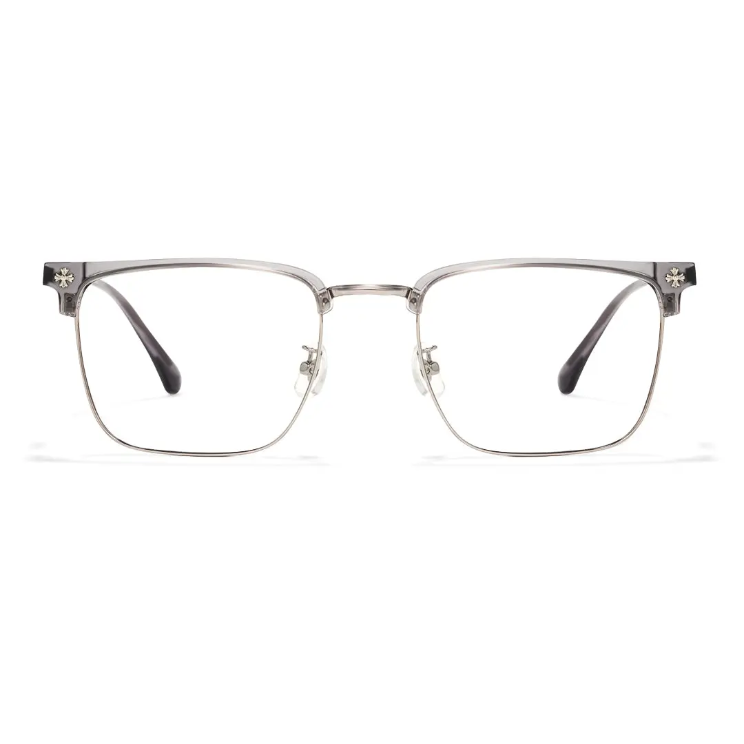 Front view of Vivid browline metal eyeglasses BM0102501 in gray