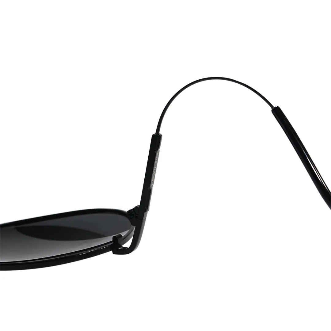 Temple detail of Winton aviator metal sunglasses AM0042603 in black