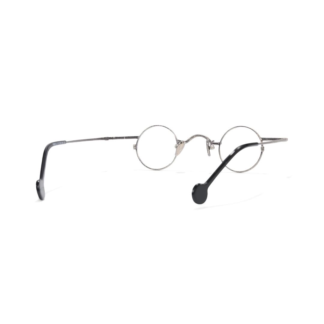 Back view of Xen round metal eyeglasses RM0242601 in silver