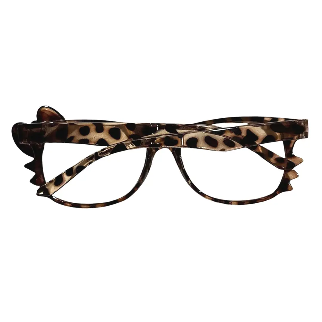 Front folded view of Xeno rectangle pc eyeglasses EP0362512 in tortoise