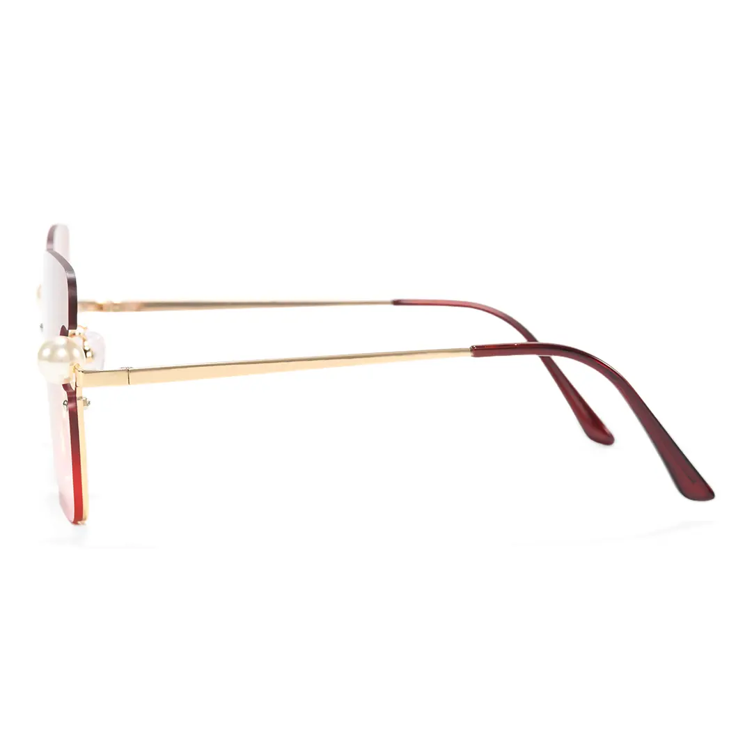 Side view of Zanna square pc sunglasses SP0052505 in pink