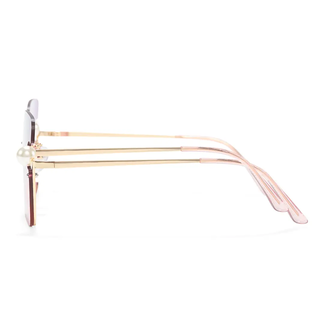 Side view of Zanna square pc sunglasses SP0052505 in purple