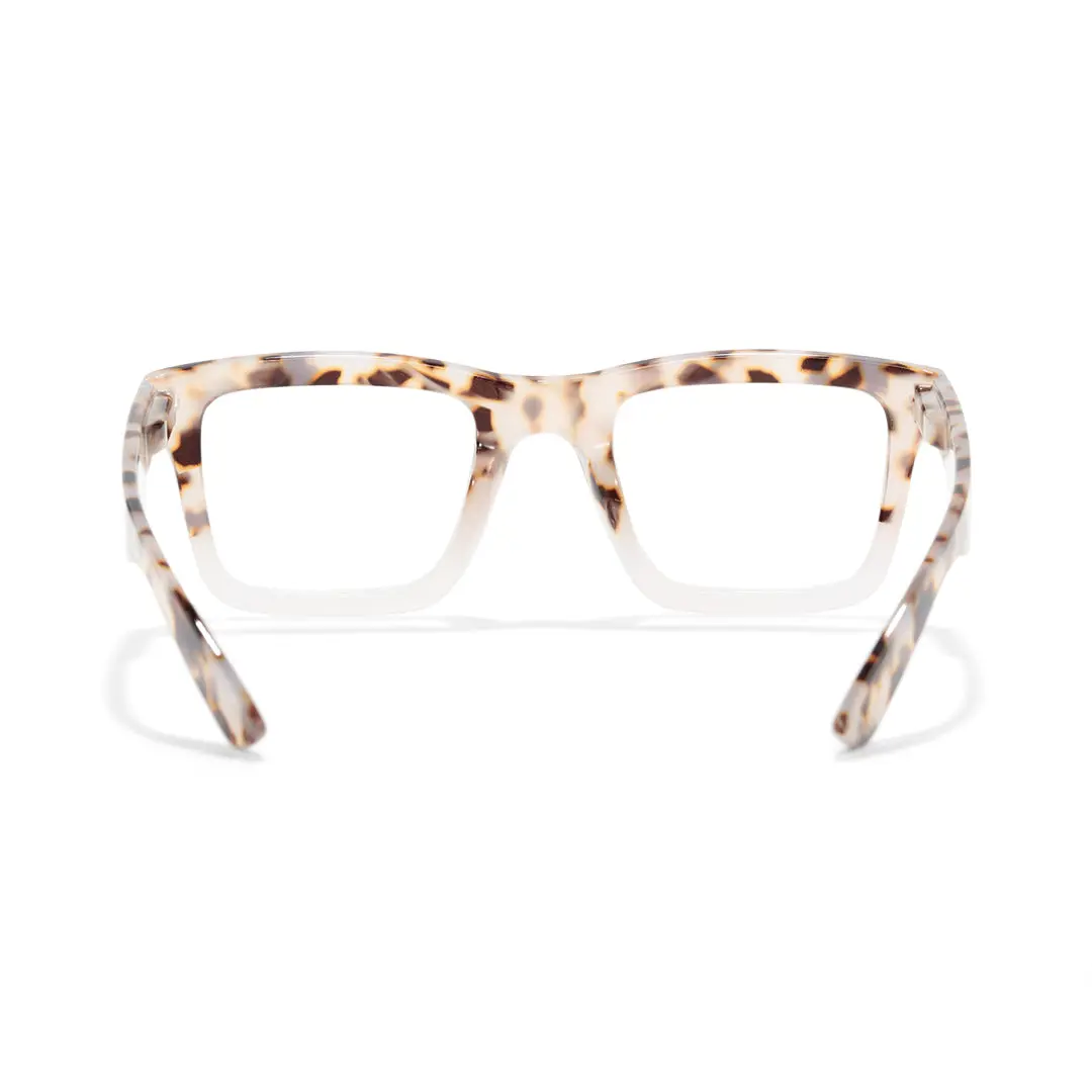 Back view of Zap rectangle pc eyeglasses EP0432505 in two tone