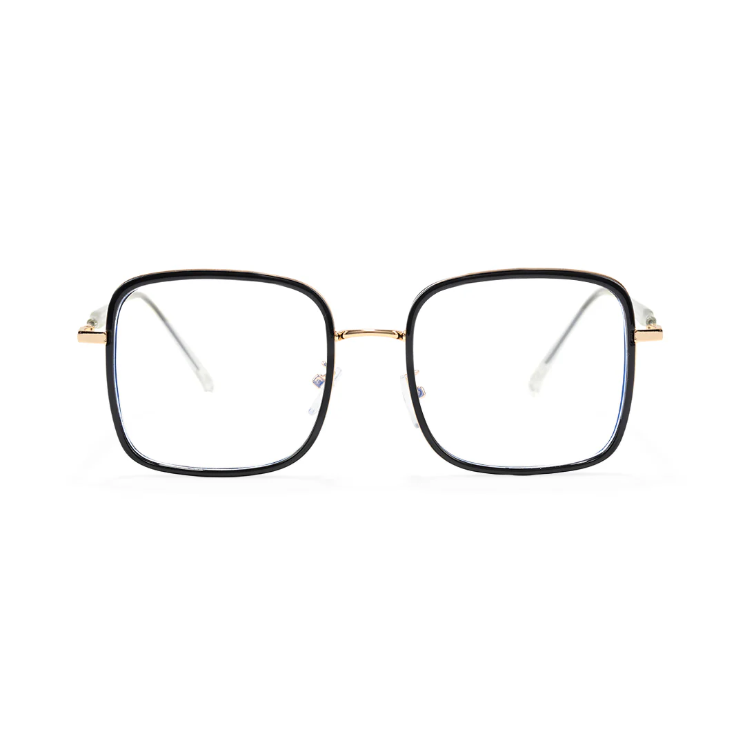 Front view of Zara square tr90 eyeglasses SX0062504 in black