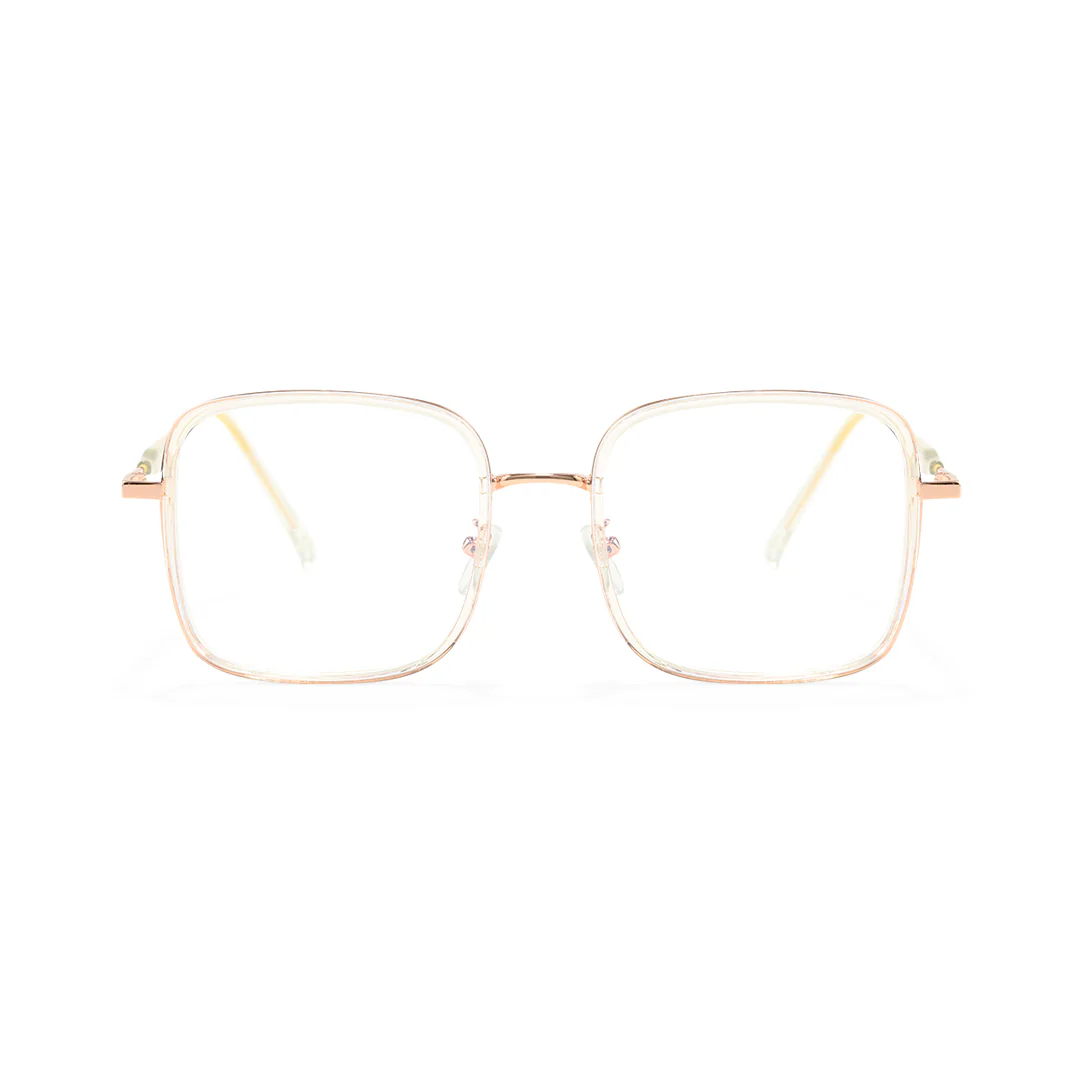 Front view of Zara square tr90 eyeglasses SX0062504 in clear