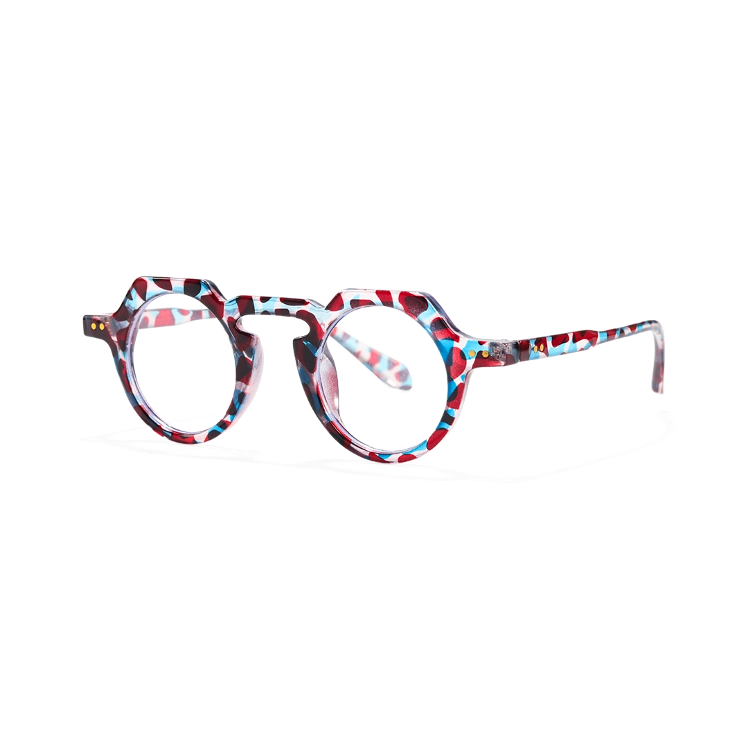 Angle view of Zion geometric pc eyeglasses GP0122308 in multicolor