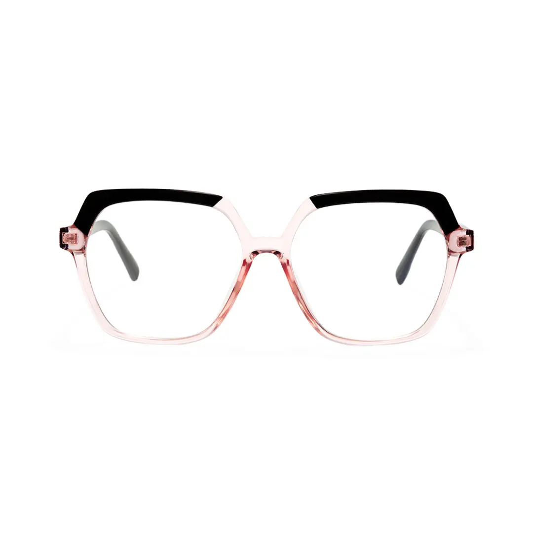 Front view of Zoran square tr90 eyeglasses SR0132502 in pink
